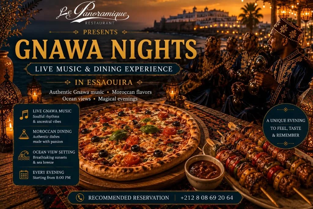 Gnawa Nights in Essaouira: Where Live Music, Ocean Air, and Moroccan Dining Meet